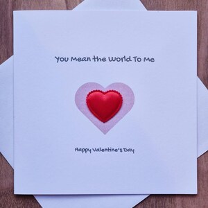 Valentijnsdagkaart, Valentijnsdagkaart voor hem, Valentijnsdagkaart voor haar, You Mean The World To Me, kaart vriendin, kaartvriend