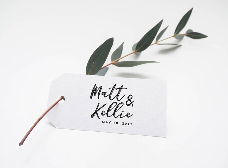 Brushed Wedding Save the Date Stamp Modern Wedding Favor Stamp AWS106 Modern Save the Date Stamp Modern Wedding Stamp