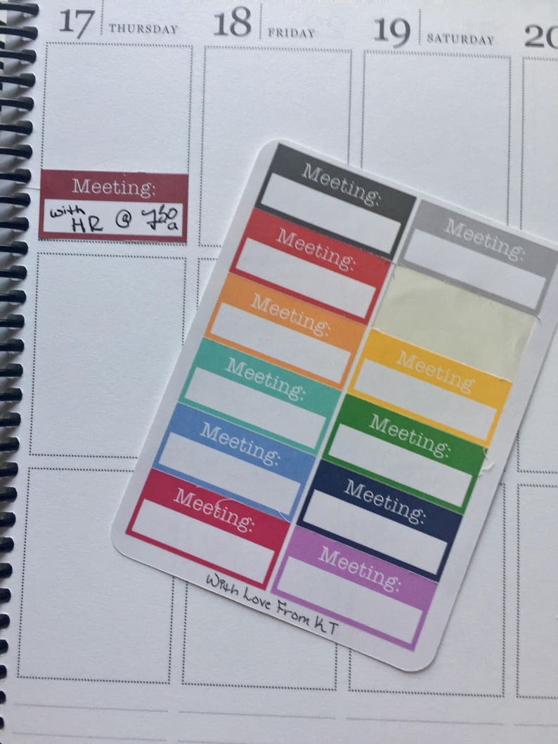 Meeting Planner Stickers