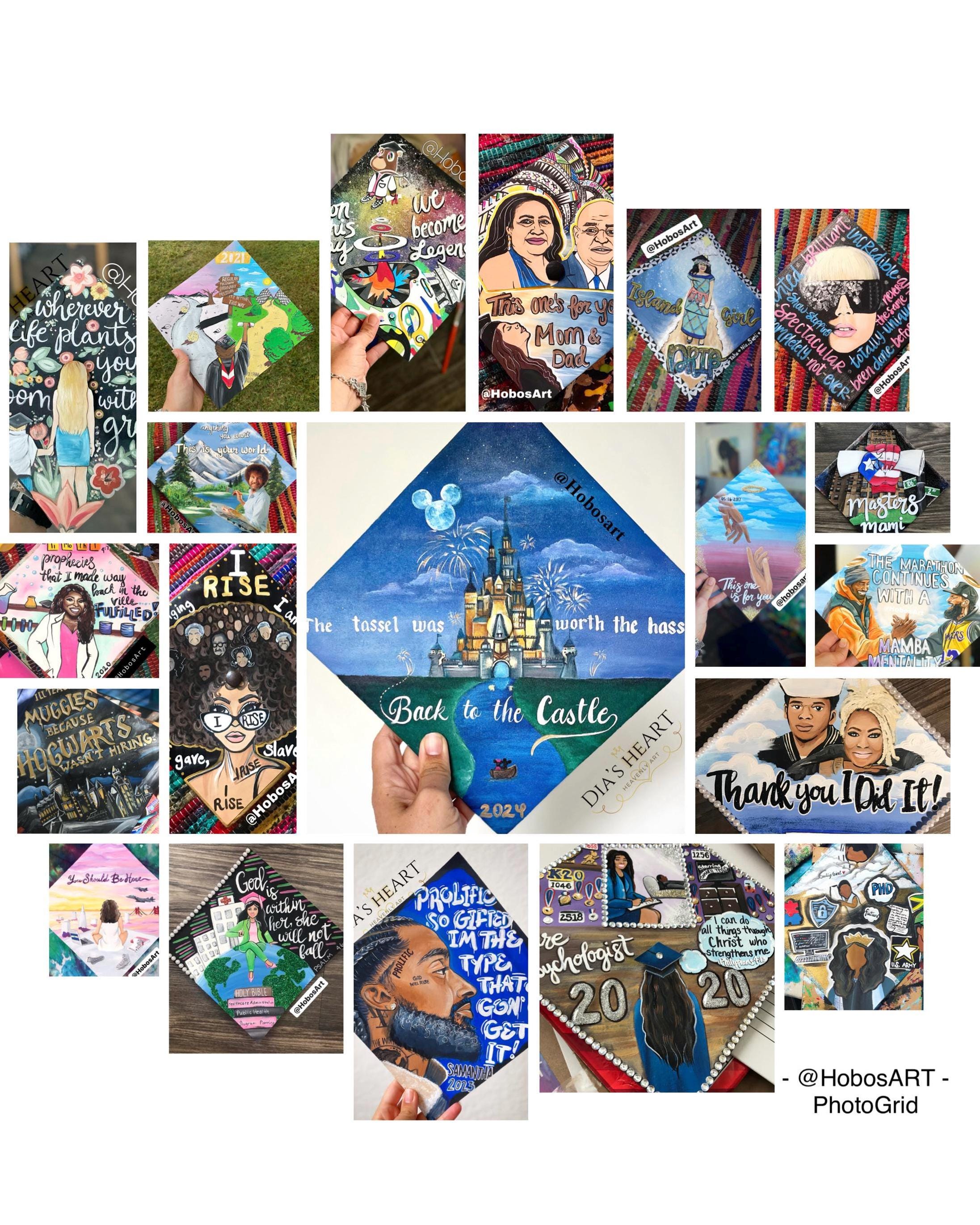 Custom Graduation Caps, Hand-painted, Cap Topper, Grad Cap - Etsy
