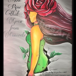 Rose That Grew From Concrete Wall Art