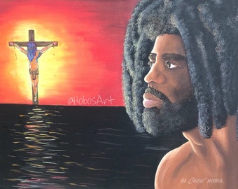 Barabbas Looking at Jesus Wall Art