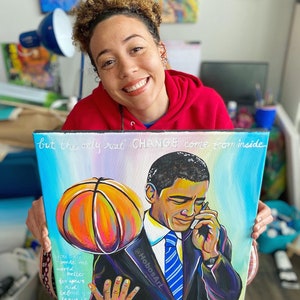 Obama Change Colorful Wall Art image 8