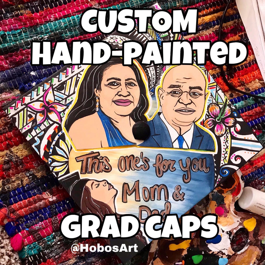 Custom Graduation Caps, Hand-painted, Cap Topper, Grad Cap - Etsy