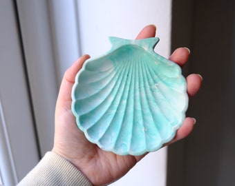 Seashell Jesmonite Trinket Dish, Jewellery Dish, Soap Dish, Handmade Ornament