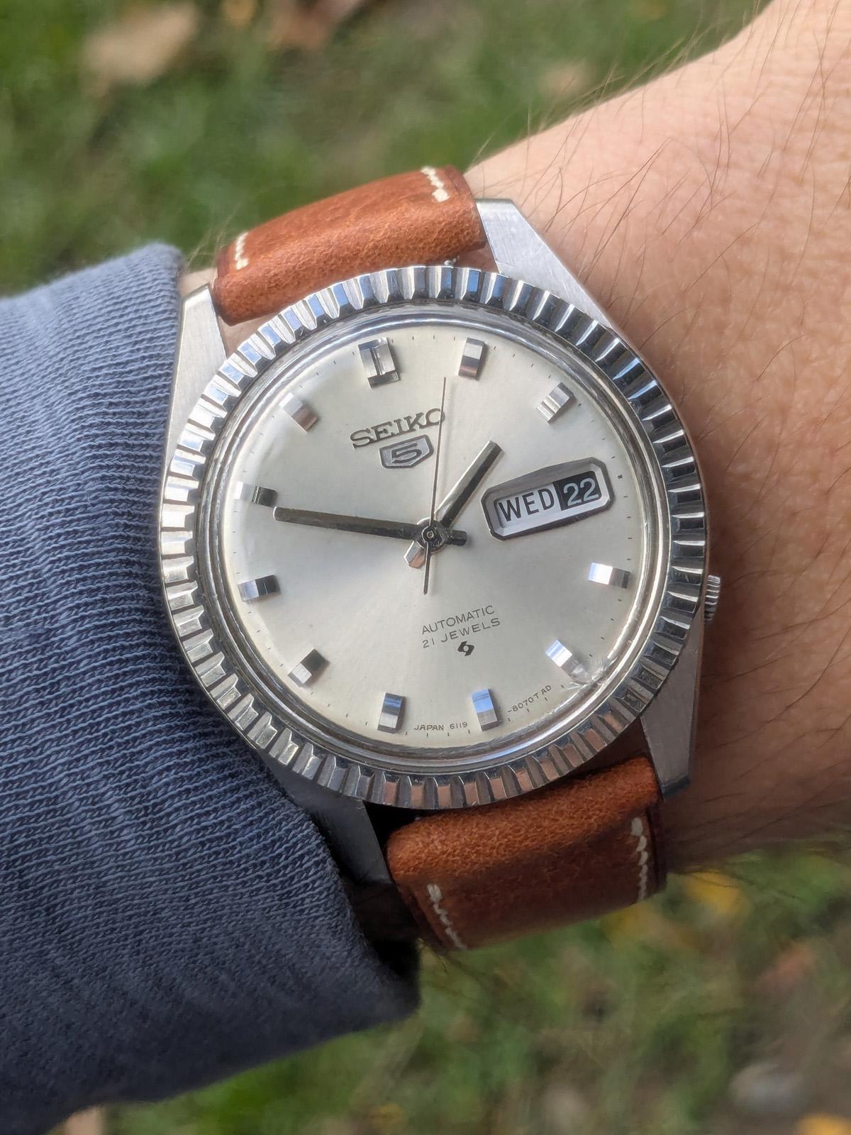 1968 Seiko 5 6119-8070 With Original Bracelet and Custom Handmade 