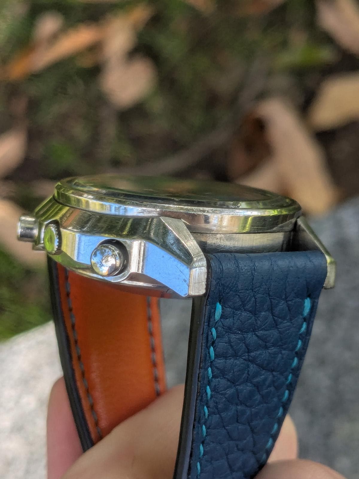 1975 Seiko 6139 8050 - Rare Blue/teal Dial With Custom Matching