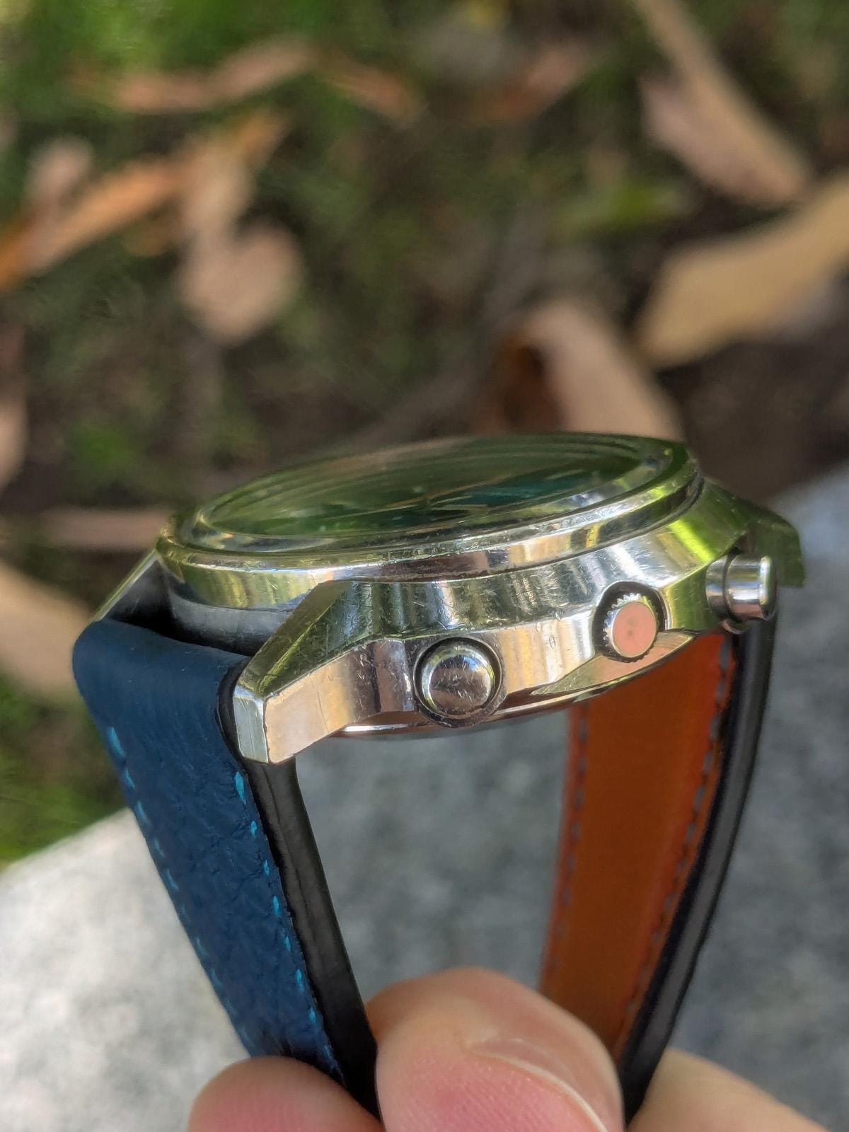 1975 Seiko 6139 8050 - Rare Blue/teal Dial With Custom Matching