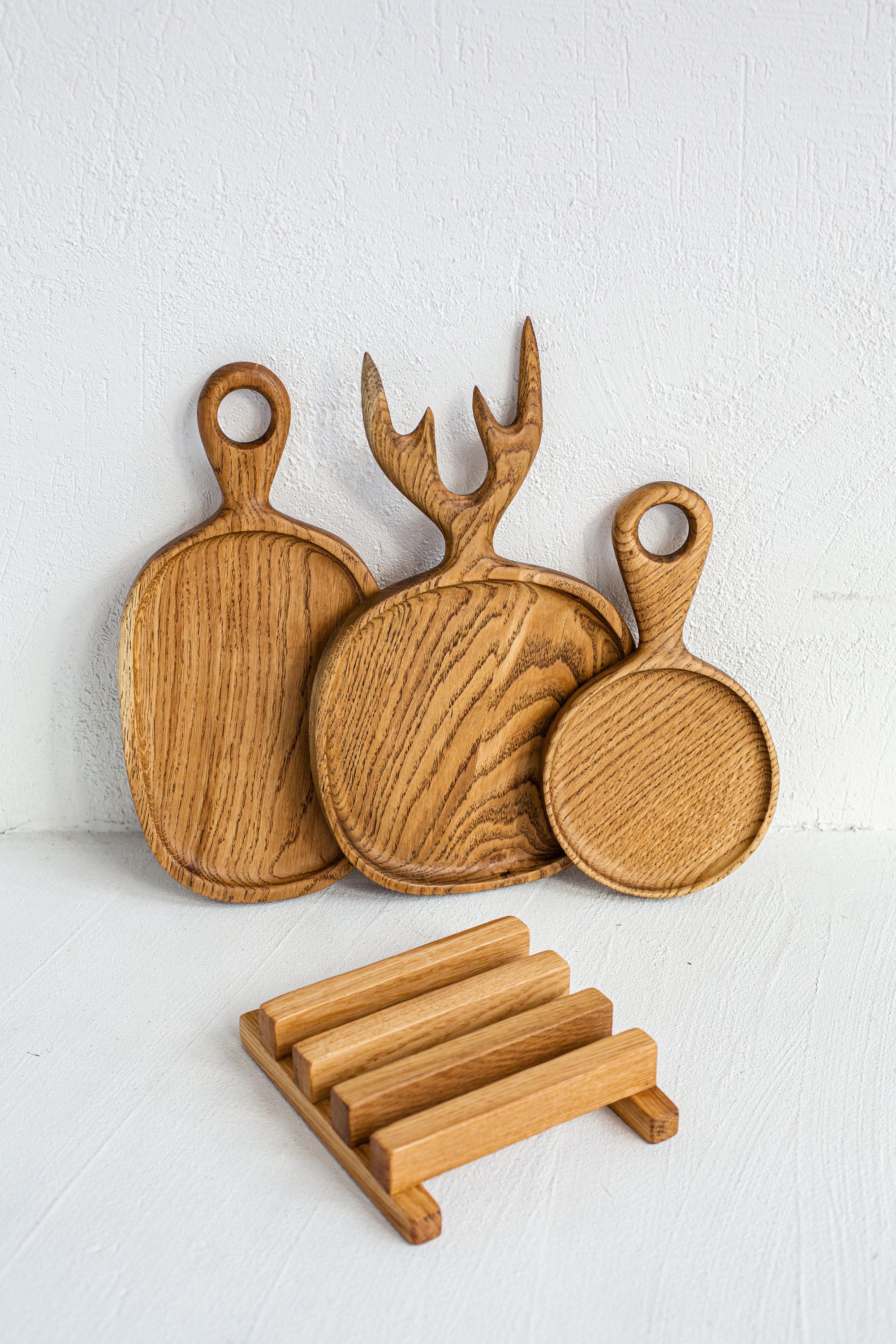 Cutting board set of 4 Wooden gift Vintage cutting board Etsy