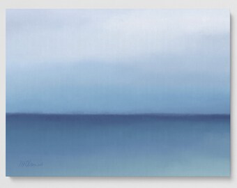 Coastal Landscape Stretched Canvas Art Print, Giclee Oil Painting