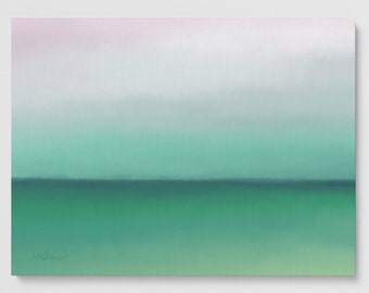 Coastal Landscape Stretched Canvas Art Print, Giclee Oil Painting