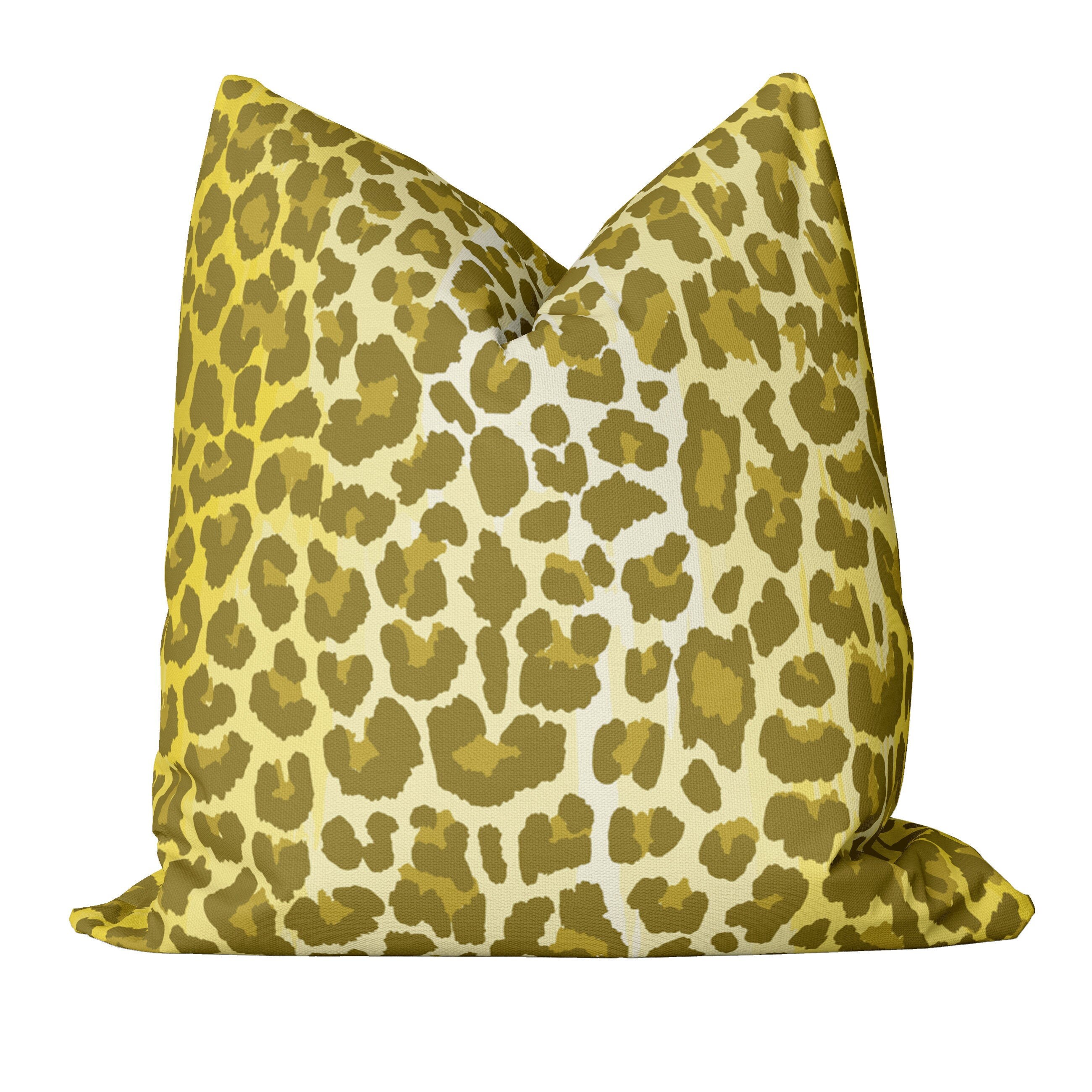 Leopard Pillow Cover in IlluminatingYellowTanAnimal Etsy