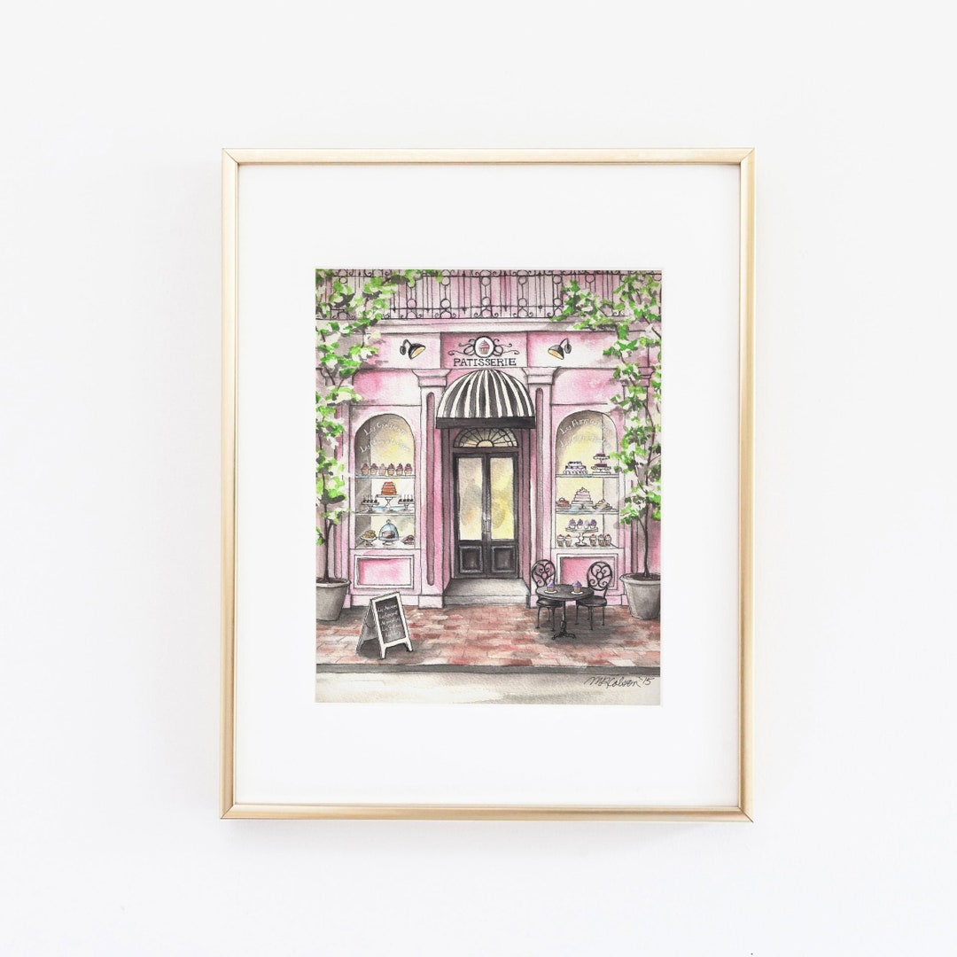 French Patisserie Giclee Print Watercolor French Bakery - Etsy