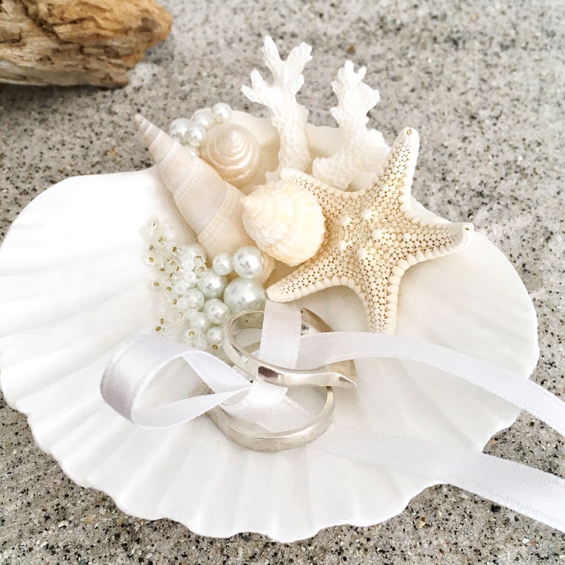 Seashell Ring Holder Beach Wedding Ring Holder Sea Shell Etsy
