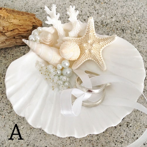 RING PILLOW ALTERNATIVE Wedding Ring Holder Seashell Ring Etsy