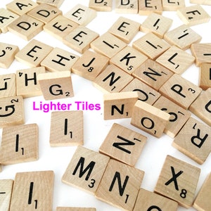 Vintage Individual Scrabble Letter Tiles | Scrabble Letters A to Z | Authentic Scrabble Tiles ~ Lighter & Darker Tiles