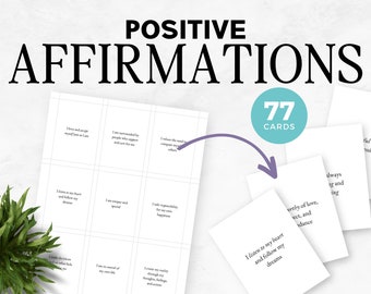 Affirmation Cards For Women Printable | Affirmation Cards For Women | Printable PDF Daily Affirmation Cards For Women Digital Download