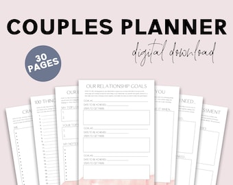 Couples Planner, Relationship Planner, Marriage Planner, Couples Questions, Relationship Questions, Printable Couples Planner, Happy Couple