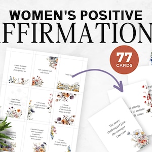 Carte di affermazione per le donne / Carte di affermazione positiva per le donne / Carte di affermazione per le donne stampabili / Carte di affermazione quotidiana PDF