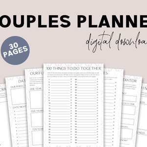 Couples Planner - Printable Planner For Couples & Marriage, Better Communication