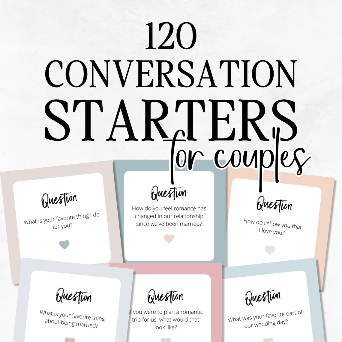 Conversation Starters for Married Couples - Printable Conversation ...