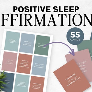 Affirmation Cards For Sleep | Printable Affirmation Cards PDF | Daily Mindfulness Cards | Affirmation Cards For Women | Daily Affirmations