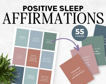 Affirmation Cards For Sleep | Printable Affirmation Cards PDF | Daily Mindfulness Cards | Affirmation Cards For Women | Daily Affirmations