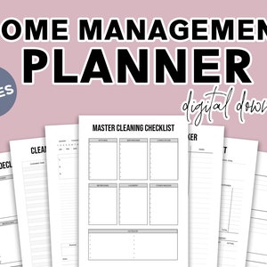 Hausmanagement Planer - Druckbarer Hausmanagement Planner - Familien- und Hausplaner - druckbare Binder Einlagen