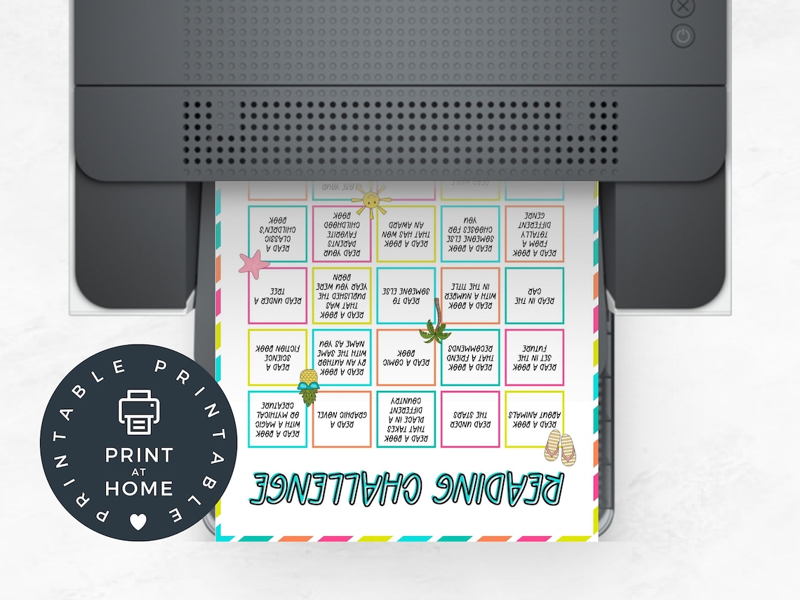 Kids Summer Reading Challenge Printable Kids Reading Challenge