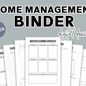 Home Management Binder - Printable Home Management Planner - Printable Planner Inserts - Family and Home Planner