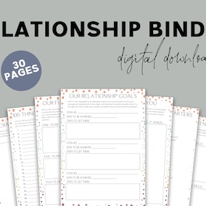 Relationship Binder Fun Couples Printable Planner image 1