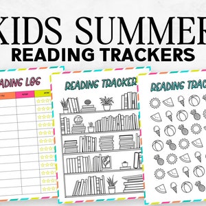 Kids Summer Reading Tracker Printable | Kids Reading Tracker | Printable Summer Reading Tracker | Summer Reading Printable Tracker PDF