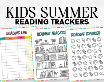 Kids Summer Reading Tracker Printable | Kids Reading Tracker | Printable Summer Reading Tracker | Summer Reading Printable Tracker PDF