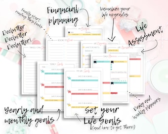 The Ultimate Life Planner, Printable Productivity Planner, Daily Planner, Goal Planner, Mindfulness Planner, Instant Download Planner