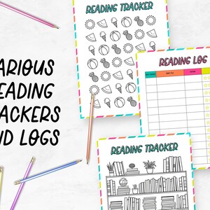 Summer Reading Tracker Bundle Printable Kids Summer Printable Printable Summer Reading Challenge Summer Reading Printable Tracker PDF image 4