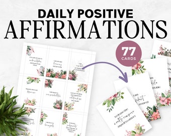 Daily Affirmation Cards For Women | Printable Affirmation Cards For Women | Positive Affirmation Cards For Women | Printable Affirmation PDF