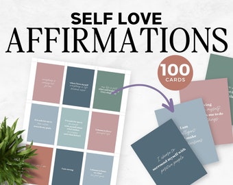 Printable Self Love Affirmations | Self Love Affirmation Cards Printable | Self-Love Affirmation Cards | Self Love Affirmation Cards PDF