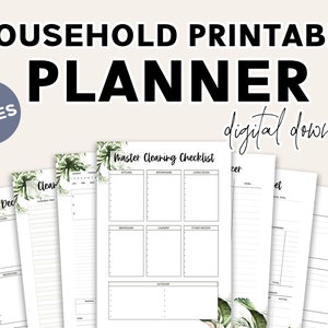 Home Management Planner Printable Home Management Planner Printable Planner Binder Inserts Family Planner Household Planner image 1