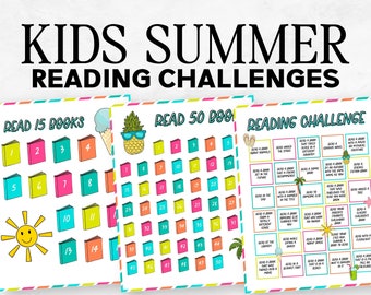 Kids Summer Reading Challenge Printable | Kids Reading Challenge | Printable Summer Reading Challenge | Summer Reading Printable Challenge