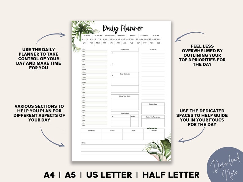 Home Management Planner Printable Home Management Planner Printable Planner Binder Inserts Family Planner Household Planner image 7