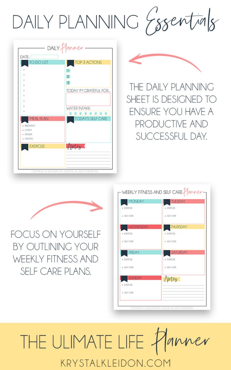 The Ultimate Life Planner, Printable Productivity Planner, Daily ...