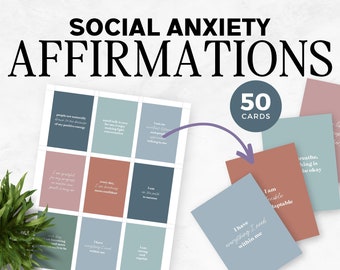 Social Anxiety Affirmations | Printable Affirmations For Social Anxiety | Social Anxiety Activities | Printable Affirmations PDF | Anxiety