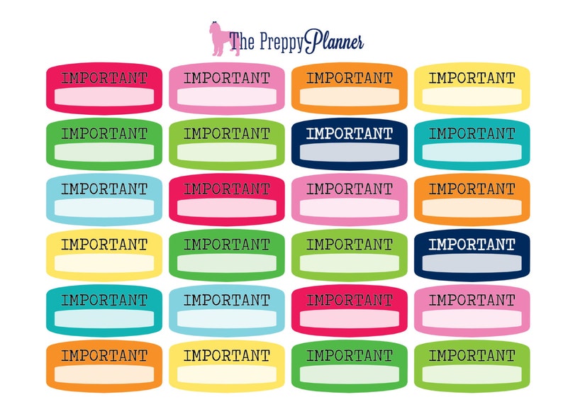 1445~~Important Reminders Planner Stickers.