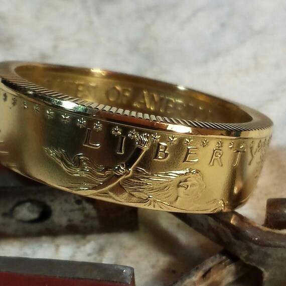 American Gold Eagle One Half Ounce Gold Proof Coin Ring