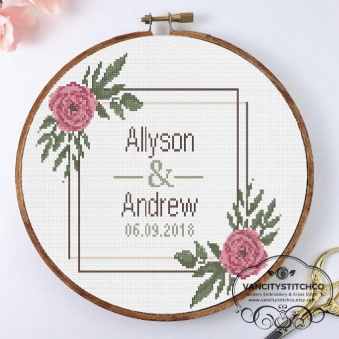 Cross Stitch Pattern Wedding Cross Stitch DIY Wedding Gift Etsy