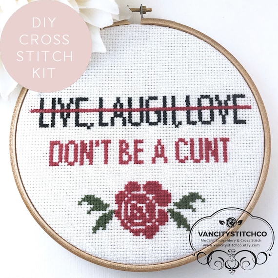 Beginner Cross Stitch Kit, Had Sex in This Room, Funny Cross