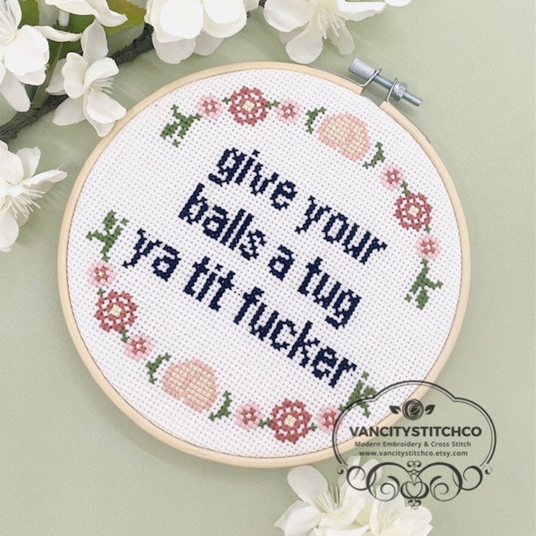 Cross Stitch Patterngive Your Balls a Tug Tit Fucker Rude - Etsy Canada Cross Stitch Patterngive Your Balls A Tug Tit Fucker Rude - Etsy Canada