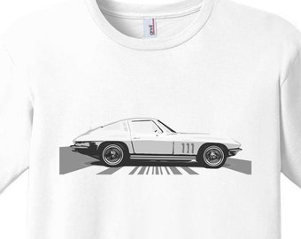 Corvette Stingray Shirt, Unisex Car Shirt, Car Enthusiast, Car Design T-shirt, Classic Car Gift for Men, Automobilia