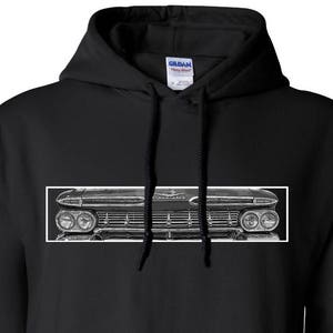 Chevy Impala Hoodie, Chevrolet Classic Car Sweatshirt, Car Design hooded sweater, Classic Car Gift for Men, American Automobilia