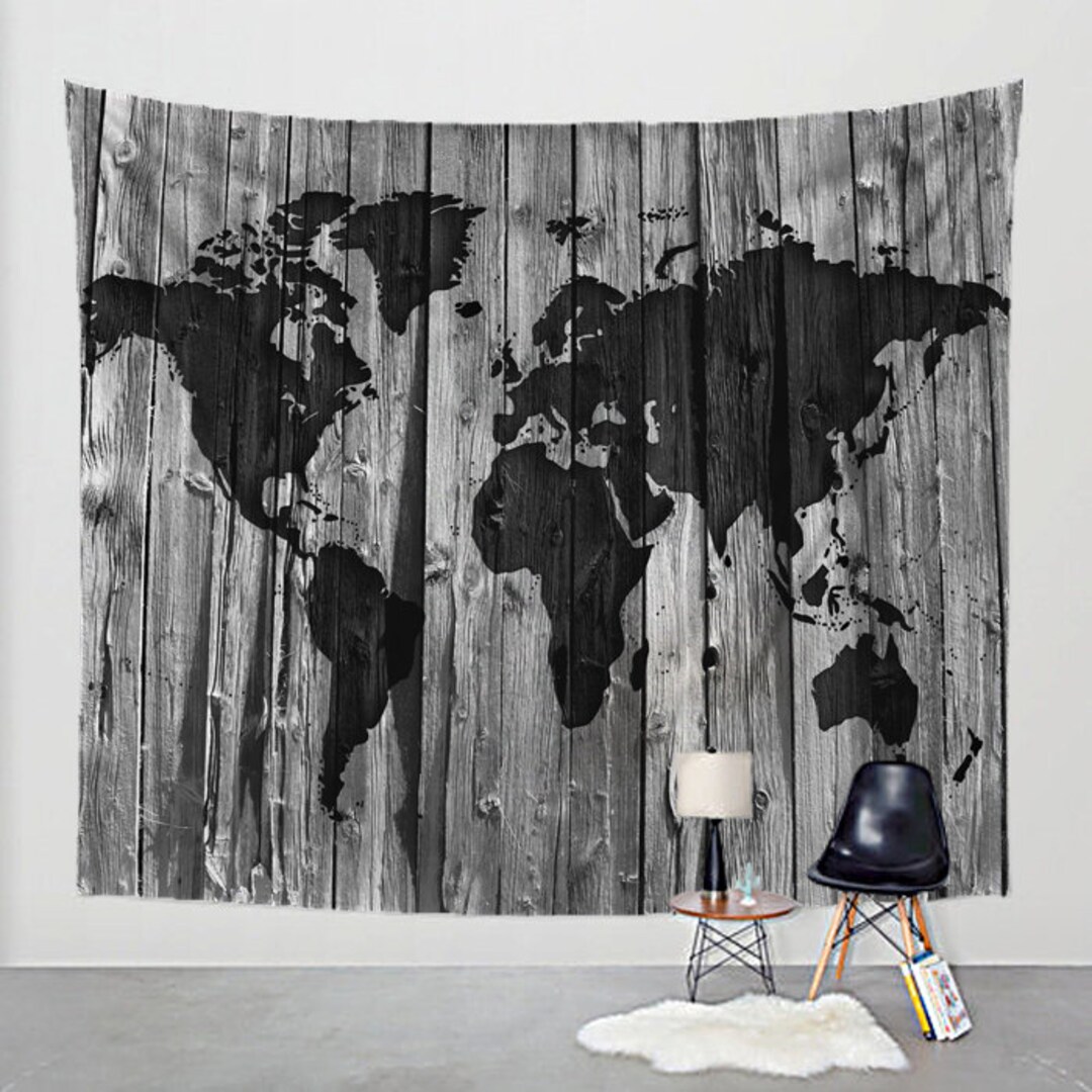 Pottery barn world map tapestry shop